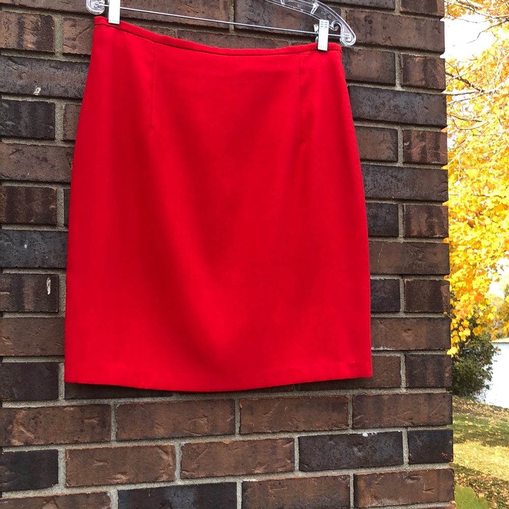 Valia Red Pencil Skirt
